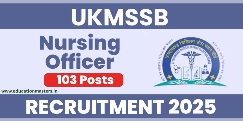 UKMSSB Nursing Officer Recruitment 2025